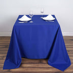 Efavormart 90" Royal Blue Wholesale Linens Polyester Square Linen Tablecloth for Kitchen Dining Catering Wedding Birthday Events
