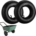 4.10/3.50-4 Inner Tube 2 Pack Heavy Duty Replacement Inner Tubes with TR-87 Bent Valve Stem for Wheelbarrows Mowers Hand Trucks