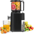 Masticating Juicer with Powerful 350W AC Motor, 5.4" Wide Feed Chute, Cold Press Slow Juice Extractor for Whole Fruits & Vegetables, High Juice Yield, AC-Black