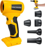 Electric Cordless Turbo Fan Blower, Leaf Blower for Dewalt 20V Battery, 130000RPM Handheld Jet Fan, Variable Wind Speed, for Cleaning and Drying (Battery Not Included)