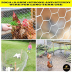 Chicken Wire 72 in x 150 FT x 2” Mesh x 20GA | Poultry Wire Netting | Hot Dipped Galvanised | Hexagonal Galvanized Mesh for Chicken Coop, Rabbit Cage, Fence Barrier PM72x150x2