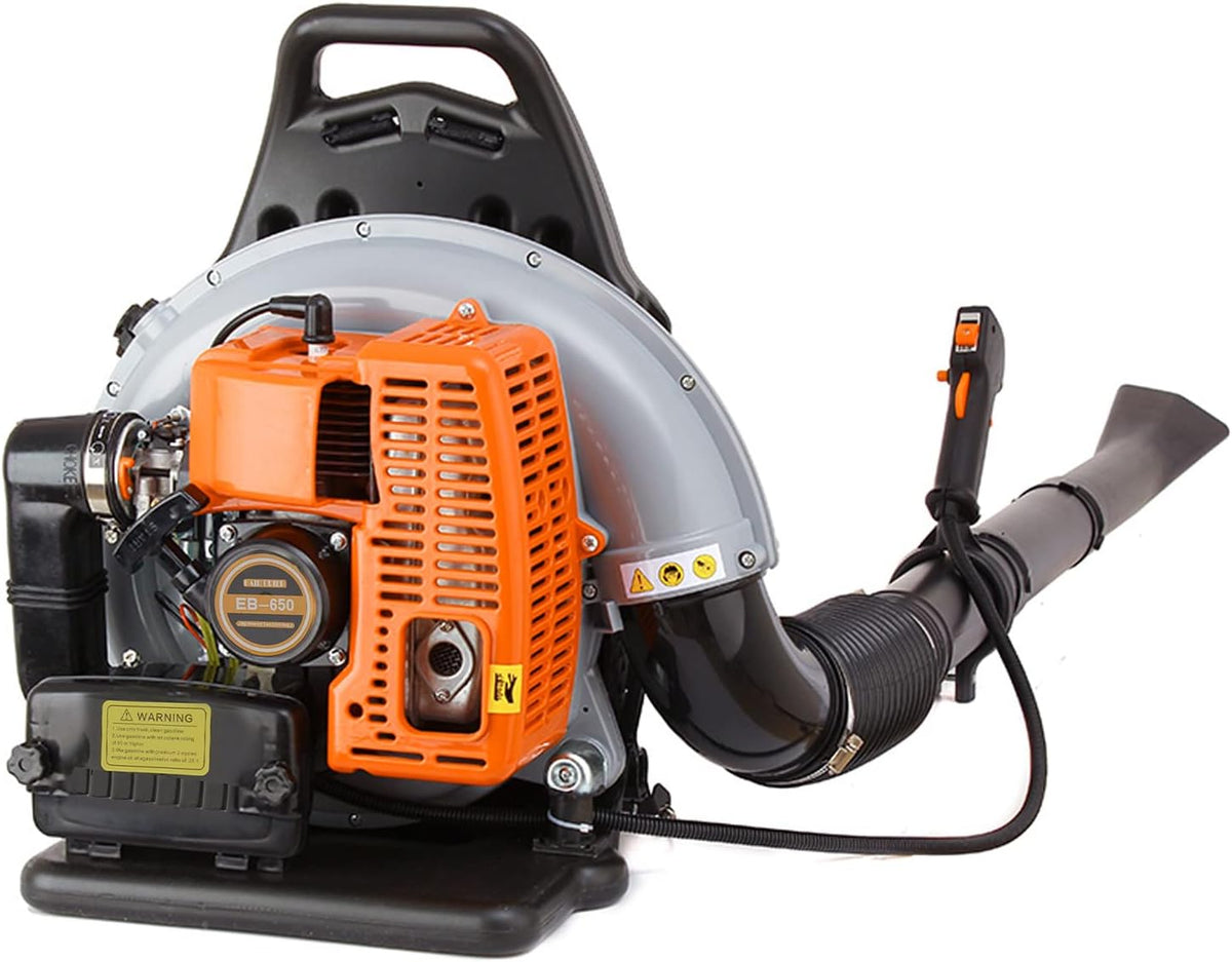 63CC Backpack Gas Powered Leaf Blower, Commercial 2.7kW 850CFM 4.3HP 2-Stroke Powerful Lightweight Gasoline Grass Lawn Blower with Harness Air-Cooled & 1.8L Fuel Tank for Yard Lawn Care, Snow Removal