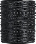 Fortessa Jupiter Beaded Hobnail Glass, 10 Ounce Double Old Fashioned (Set of 6), Obsidian Black