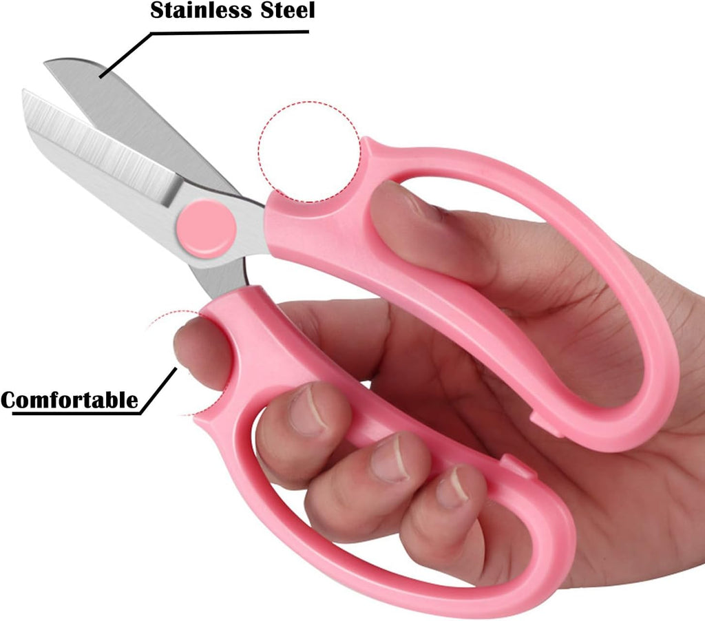 Gardening Scissor Purple Sharp Blade Alloy Steel Garden Shears for Cutting Flowers Trimming Plants of Yard Florist Rose Herb Hedge and Fruits Picking