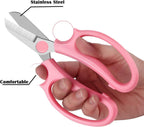 Gardening Scissor Purple Sharp Blade Alloy Steel Garden Shears for Cutting Flowers Trimming Plants of Yard Florist Rose Herb Hedge and Fruits Picking