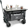 Whitsunday Collasible Wagon, Large Capacity 400Lbs, All-Terrain Wheels Heavy Duty Utility Wagon for Gardening Shopping Fishing Camping Outdoor Picnic Grey