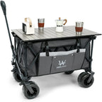 Whitsunday Collasible Wagon, Large Capacity 400Lbs, All-Terrain Wheels Heavy Duty Utility Wagon for Gardening Shopping Fishing Camping Outdoor Picnic Grey