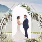 White Wedding Arch Cover Spandex Fitted Arch Covers Stretchy Backdrop 7.2ft Arch Cover for Round Top Stand Balloon Arch Backdrop for Baby Shower Banquet Party Wedding Ceremony Arch Abors