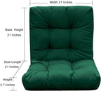 QILLOWAY Outdoor Chair Cushion for Patio Furniture, Waterproof Patio Cushions with Ties, Fade Resistant Replacement Pads for Outdoor Rocking Chairs,Mallard, Forest Green