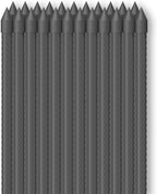 AC Infinity Garden Plant Stakes 24", Sturdy Metal Support Sticks with Protective Plastic Coating, 25-Pack for Tomatoes, Trees, and Vines in Gardening Hydroponics
