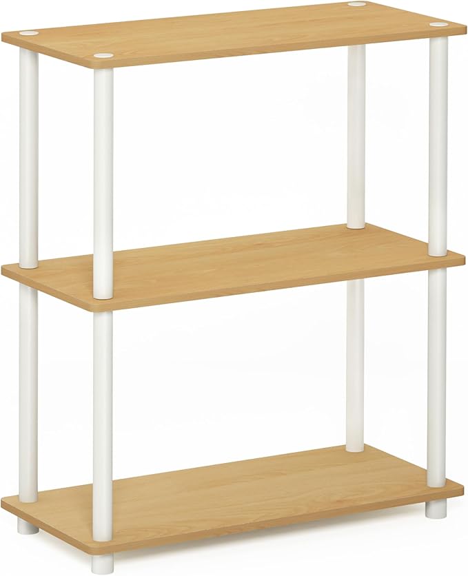 Furinno Turn-N-Tube Display Rack, 3-Tier Single, Beech