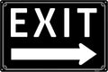 12x16" Exit Sign With Left Arrow - High-Intensity Aluminum Parking Lot Sign, Weatherproof & Fade-Resistant, Ideal for Outdoor & Indoor Use - Curbside Sign(horizontal version)
