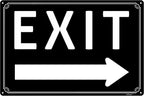 12x16" Exit Sign With Left Arrow - High-Intensity Aluminum Parking Lot Sign, Weatherproof & Fade-Resistant, Ideal for Outdoor & Indoor Use - Curbside Sign(horizontal version)