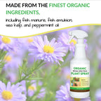 Organic Broad-Spectrum Plant Spray - Foliar Liquid Plant Food in a Spray Bottle for Outdoor Vegetables, Herbs & Flowers | Infused with Soil Enriching Microbes | 32oz, Ready to Use, No Mixing Required