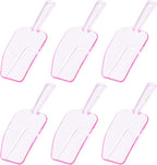 Ice Scoop for Freezer, Clear Pink Plastic Candy Buffet Scoopers, Acrylic Multi-purpose Kitchen Scoop for Party Wedding Popcorn Cookie Dry Goods, 6 Pack 7.5 In