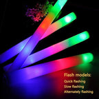 Foam Glow Sticks Bulk 160 PCS,3 Modes Flashing LED Light Sticks Glow in The Dark Party Supplies Light Up Toys for Party Wedding Birthday Concert Halloween Christmas