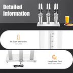 Electric Milkshake Maker, Commercial Stainless Steel Milk Shake Machine, Drink Mixers, 18000r/min & 650ml/Cup, Smoothie Milk Foam Tea Mixer Blender + 6 Cups, 180W 110V (3 Head)