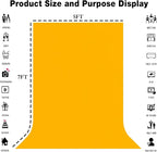 5x7FT Yellow Screen Backdrop Solid Color Screen Photo Backdrop Collapsible High Density Screen for Video Photography and Television