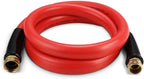 Garden Hose 5ft x 3/4” Hot Water Hose, Heavy Duty -50°F to 190°F,Burst 600Psi Flexible Upgraded Rubber Hoses,3/4” Solid Fittings for All-weather Outdoor Lawn & Garden