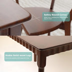 70.8 Inch Solid Wood Dining Table for 6-8, Farmhouse Table with Smooth Surface, Large Rectangular Kitchen Dinner Table for Restaurant, Living Room, Kitchen, Easy Assembly, Walnut