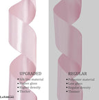 LaRibbons Light Pink Satin Ribbon 3/8 Inch 25 Yards Luxury Double Faced Pink Silk Ribbon for Gift Wrapping Flower Bouquet Crafts Wedding Party Babyshower Decoration