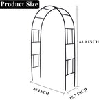 Metal Pergola Arbor Trellis, 7 Feet High x 4 Feet Wide, Garden Arch for Various Climbing Plant Wedding Garden Lawn Backyard Arch Bridal Party Decoration Arbor