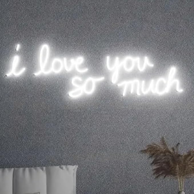 I love you so much Neon Sign, Wedding Backdrop Led Sign, Wedding Reception Size:H5 xW20inches