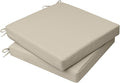 AAAAAcessories Outdoor Seat Cushions for Chairs, Waterproof, Fade-Resistant, 24" x 24" x 4", Patio Furniture Replacement Cushions, Set of 2, Beige