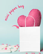 Bakepacker 100 Pcs White Mini Paper Gift Bags with Handles 6"x4.5"x2.5" Party Favor Bags Multiple Uses (Mini size)