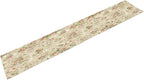 Lovely Rose Table Runner, Red and White Vintage Rose Delicate Floral Natural Pattern Long Table Restaurant Kitchen Holiday Party Decoration,13in（33cm） W * 120in（305cm） L