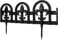 Evelyne Black Garden Border Plastic Edging: Wrought Iron Design - 15pcs Black Yard Landscaping Fence Liner Lawn Edge Barrier - 20ft Kit of Decorative Lawn Landscape Panels Elements