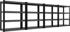 Raybee 40" W Garage Shelving 2000 LBS Storage Shelves 4 Tier Heavy Duty Shelving Adjustable Metal Shelves for Garage,Basement, Warehouse, 40" W x19 D x57 H, 4Pack