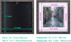 RPJC 11x11 inch Picture Frame Made of Solid Wood and High Definition Glass Display Pictures 8x8 with Mat or 11x11 Without Mat for Wall Mounting Photo Frame Driftwood Finish