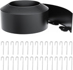 Landscape Edging 4 Inch Tall 20FT with 30Pcs Metal Spikes, Plastic Garden Edging Border Landscape Edging Border Lawn Edging for Landscaping, Flower Bed, Yard