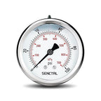 SENCTRL 0-100 Psi Glycerin Liquid Filled Low Pressure Gauge, 2.5" Dial Size, 1/4" NPT Back Mount, Stainless Steel Case, for Water Pump, Pneumatic Air, Well, RV Hose Tank, Pressure Test