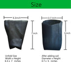 gardtree Plant Nursery Bags 6.3” x 7” 400PCS, Non-Woven Biodegradable Plant Grow Bags Fabric Seedling Starter for Vegetable Flower Fruit Saplings Tree, Home Garden Supply