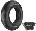 (1-Set) RRQ 4.80/4.00-8" Tire and Inner Tube Set, Universal Replacement Pneumatic Tires, Fits 15.5-inch wheels, TR-13 Straight Valve Stem, for Wheelbarrows, Dollies, Trolleys, Garden Carts and More