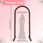 6.9 FT Wooden Arches Semicircle Wood Arch Wooden Wedding Arches Wood Wedding Arch Backdrop Stand for Indoor Outdoor Wedding Party Garden Beach Forest Rustic Boho Decor