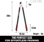 GARTOL Anvil Lopper, 29″ Heavy Duty Tree Branch Cutter (2″ Cutting Capacity), Compound Action for Effortless Cutting | Ergonomic Non-Slip Handles | Ideal for Tree Trimming & Garden Maintenance