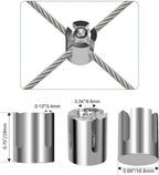 40 Pack Wall Trellis Wire Clamps & Cross Cable Clamps, T316 Stainless Steel Heavy Duty (0.66" OD) for 1/8" Rope, No Drilling Wire Trellis Kit for Outdoor Climbing Plants & Fence