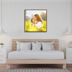 wall26 Framed Custom Canvas Wall Art for Living Room, Bedroom Canvas Prints for Home Decoration Ready to Hang - 24"x24", Natural Frame