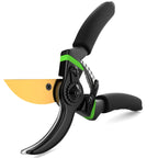 Ultra Sharp Japanese Steel Pruning Shears - Cuts 3X Easier, Weak Hand Arthritis Clippers, Rust-Resistant Titanium Coated Pruner, Effortlessly Cuts 3/4 Inch