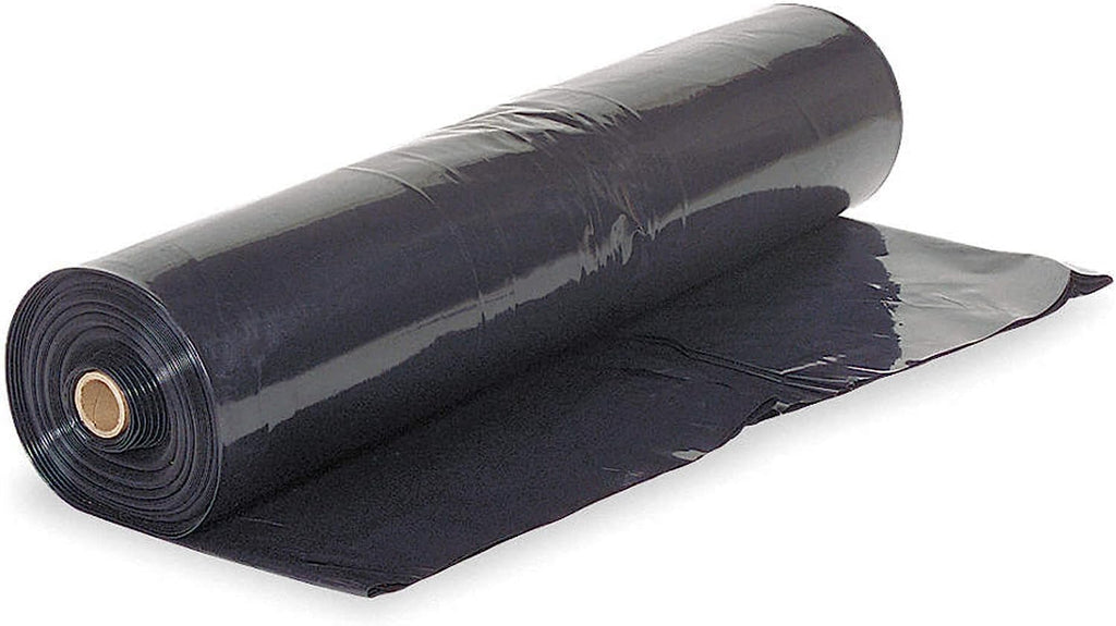Farm Plastic Supply - Crawl Space Vapor Barrier - 10 Mil - Black Vapor Barrier, Thick Plastic Sheeting, Heavy Duty Polyethylene Film, Drop Cloth Covering for Crawlspace, Basement (2.5' x 100')