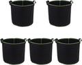 DOITOOL 5 Pack 4 Gallon Plant Grow Bags, Nonwoven Plant Fabric Pots with Handles, Vegetable/Flower/Plant Grow Bags for Nursery Garden Planting