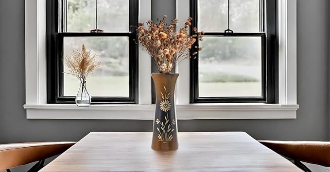 Aeravida Natural Flower Mango Tree Wood Flower Table Floor Vase, 8 inch | Modern Farmhouse Home Décor | Living Room Home Decoration