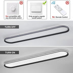 47.1 Inch Metal LED Ceiling Light,Slim, Edge Lit - 65W Full Spectrum Linear Ceiling Lamps,6500K Cool White Modern Ultra Thin Low Profile Light Fixture for Kitchen, Home & Office Hallway