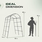 Idzo Garden Arch Trellis, 88in Tall Stainless Steel Tunnel Vegetable Trellis w PE Coating Protect Against Rust, Space-Saving & Durable Cucumber Trellis for Climbing Plants Outdoor, Minimal Maintenance