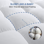 COHOME California King Mattress Topper Extra Thick Cooling Mattress Pad 400TC Cotton Top Plush Down Alternative Fill Pillow Top Mattress Cover with 8-21 Inch Deep Pocket (72x84 Inches, White-Classic)