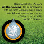 Melnor XT Oscillating Sprinkler, 4500 Sq Ft: Flow, Width & Range Adjust
