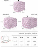 Toaster Cover 2 Slice Geometric Pattern Trellis Toaster Oven Cover with Pockets Morocco Style Pink Dustproof Bakeware Protector Small Kitchen Appliance Dust Covers and Fingerprint Protection for Women